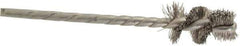 Osborn - 1/2" Diam Helical Stainless Steel Tube Brush - 0.008" Filament Diam, 1" Brush Length, 3-1/2" OAL, 1/8" Diam Shank - Top Tool & Supply