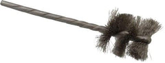 Osborn - 7/8" Diam Helical Stainless Steel Tube Brush - 0.005" Filament Diam, 1" Brush Length, 3-1/2" OAL, 1/8" Diam Shank - Top Tool & Supply