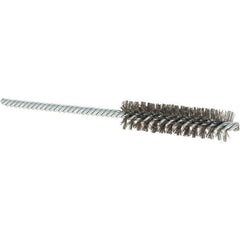 Osborn - 1/2" Diam Helical Stainless Steel Tube Brush - Double Spiral, 0.004" Filament Diam, 2" Brush Length, 5" OAL, 0.187" Diam Shank - Top Tool & Supply