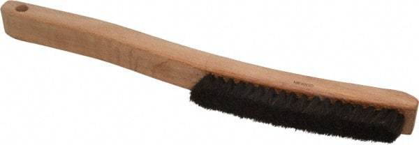 Osborn - 4 Rows x 18 Columns Hair Plater's Brush - 6" Brush Length, 13-1/4" OAL, 3/4" Trim Length, Wood Curved Handle - Top Tool & Supply