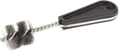 Osborn - 1-1/4" Long x 1-9/64" Diam Steel Tube End Fitting Brush - 6-3/8" OAL, 0.0104" Wire Diam - Top Tool & Supply