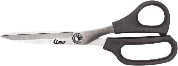 Clauss - 6" LOC, 9" OAL Stainless Steel Bent Trimmers - Plastic Offset Handle, For Paper, Fabric - Top Tool & Supply