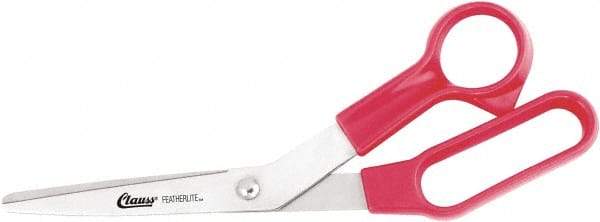 Clauss - 5" LOC, 8-1/2" OAL Stainless Steel Bent Shears - Plastic Offset Handle, For Paper, Fabric - Top Tool & Supply