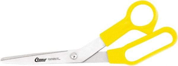 Clauss - 5" LOC, 8-1/2" OAL Stainless Steel Bent Shears - Plastic Offset Handle, For Paper, Fabric - Top Tool & Supply