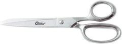 Clauss - 5" LOC, 8-1/4" OAL Straight Shears - Steel Straight Handle, For Paper, Fabric - Top Tool & Supply