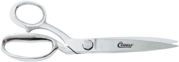 Clauss - 6" LOC, 10" OAL Trimmers - Left Hand, Steel Handle, For Paper, Fabric - Top Tool & Supply