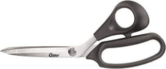 Clauss - 6" LOC, 9-1/2" OAL Stainless Steel Bent Shears - Plastic Offset Handle, For Paper, Fabric - Top Tool & Supply