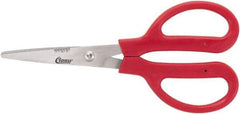 Clauss - 4" LOC, 7" OAL Stainless Steel Dubbed Trimmers - Serrated, Plastic Handle, For Paper, Fabric - Top Tool & Supply