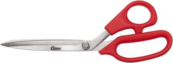 Clauss - 6" LOC, 9-1/4" OAL Stainless Steel Bent Shears - Plastic Offset Handle, For Paper, Fabric - Top Tool & Supply