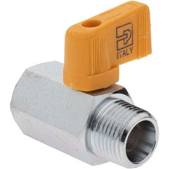 Parker - 3/8" Pipe, Brass Miniature Ball Valve - Male x Female Ends, Wedge Handle - Top Tool & Supply