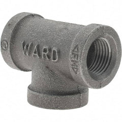 Value Collection - Size 1/2", Class 150, Malleable Iron Black Pipe Tee - 150 psi, Threaded End Connection - Top Tool & Supply