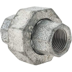 Value Collection - Class 150, 3/8" Galvanized Pipe Union - Threaded, Malleable Iron - Top Tool & Supply