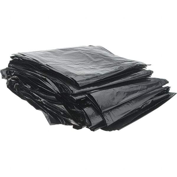 Value Collection - 1.5 mil Thick, Heavy-Duty Trash Bags - High-Density Polyethylene (HDPE), 40" Wide x 46" High, Black - Top Tool & Supply