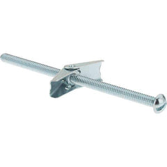 Value Collection - 1/4" Diam, 5" Long, Toggle Bolt Drywall & Hollow Wall Anchor - Steel, Use with Concrete/Masonry, Hollow Tile, Plaster & Wallboard - Top Tool & Supply