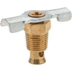 Value Collection - 1/8" Pipe, External Seat Drain Cock & Shutoff Valve - 1/8 Thread, 150 Max psi, 1-1/8" Long - Top Tool & Supply