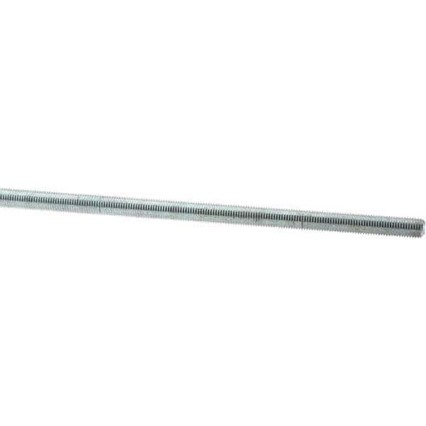 Value Collection - M10x1.25 1m Long, Steel Metric Threaded Rod - Zinc-Plated Finish - Top Tool & Supply