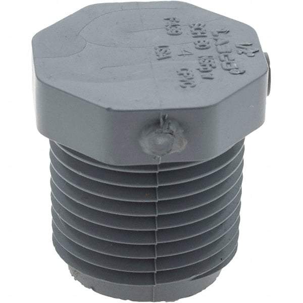 Value Collection - 1/2" CPVC Plastic Pipe Hex Plug - Schedule 80, MIPT End Connections - Top Tool & Supply