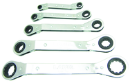 5 Piece - 12 Point - Offset Ratcheting Box Wrench Set - Top Tool & Supply