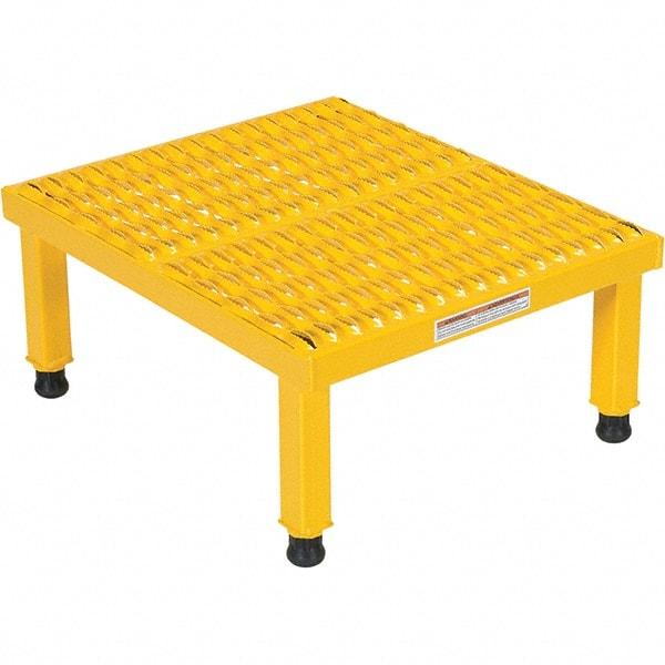 Vestil - 9" High x 19" Wide x 24" Deep, Yellow Step Stand - Steel, 500 Lb Capacity - Top Tool & Supply