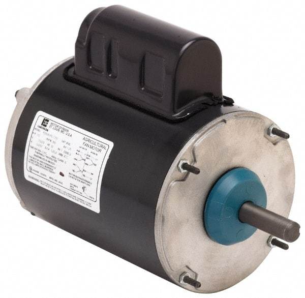 US Motors - 1/2 hp, TEAO Enclosure, Auto Thermal Protection, 850 RPM, 115/230 Volt, 60 Hz, Industrial Electric AC/DC Motor - Size 48 Frame, Stud Mount, 1 Speed, Ball Bearings, 6.0/3.0 Full Load Amps, B Class Insulation, CCW Lead End - Top Tool & Supply