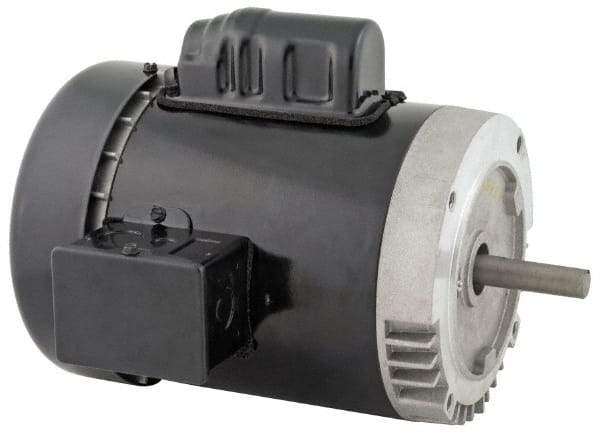 US Motors - 3/4 hp, TEFC Enclosure, Auto Thermal Protection, 1,725 RPM, 115/208-230 Volt, 60 Hz, Capacitor Start Motor - Size 56C Frame, C-Face Mount, 1 Speed, Ball Bearings, 10.92 Full Load Amps, B Class Insulation, Reversible - Top Tool & Supply