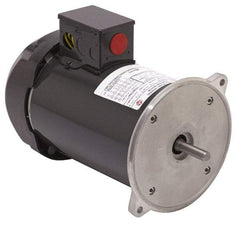 US Motors - 3/4 hp, TEFC Enclosure, Manual Thermal Protection, 1,725 RPM, 115/230 Volt, 60 Hz, Industrial Electric AC/DC Motor - Size 56 Frame, Flange Mount, 1 Speed, Ball Bearings, 10.6/5.3&11.8/5.9 Full Load Amps, B Class Insulation, Reversible - Top Tool & Supply