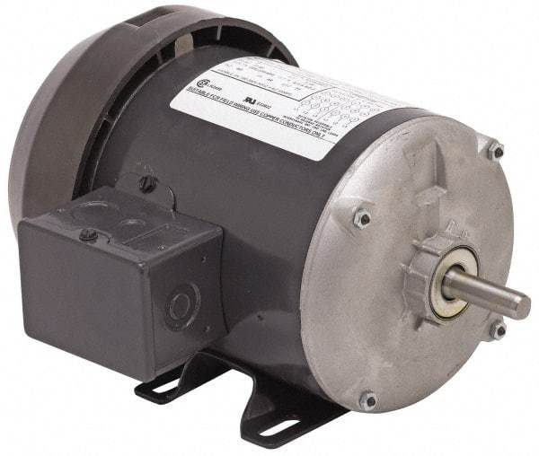 US Motors - 1/3 hp, ODP Enclosure, Auto Thermal Protection, 1,425 RPM, 110/220 Volt, 50 Hz, Industrial Electric AC/DC Motor - Size 48 Frame, Rigid Mount, 1 Speed, Ball Bearings, 7.1/3.6 Full Load Amps, B Class Insulation, Reversible - Top Tool & Supply