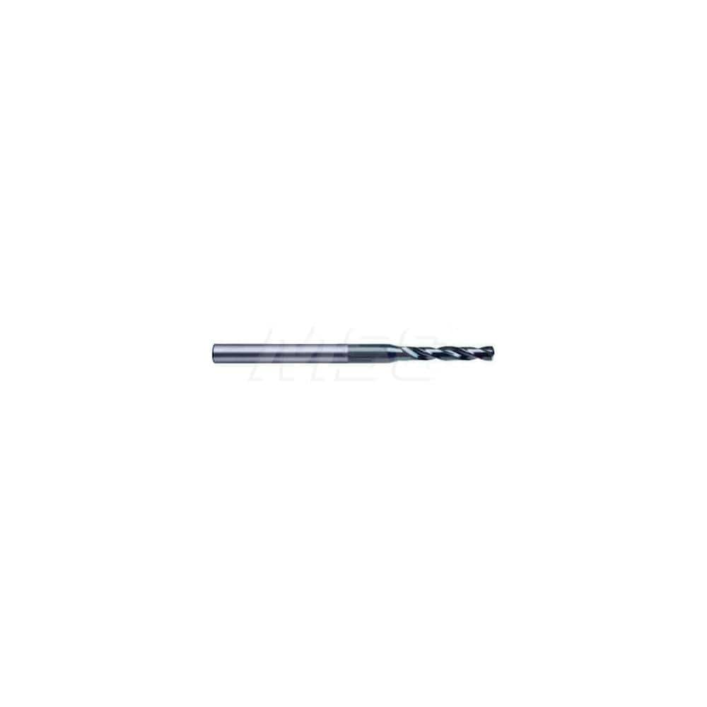 Micro Drill Bit: 0.0748″ Dia, 140 °, Solid Carbide TiAlN Finish, RH Cut, Spiral Flute, Straight-Cylindrical Shank, Series 6400