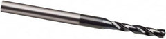 Micro Drill Bit: 140 °, Solid Carbide Super A Finish, RH Cut, Spiral Flute, Straight-Cylindrical Shank, Series 6400