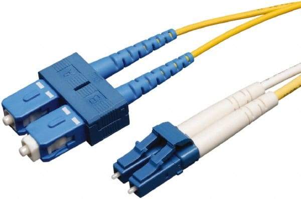 Tripp-Lite - 10' Long, LC/SC Head, Singlemode Fiber Optic Cable - Aqua, Use with LAN - Top Tool & Supply