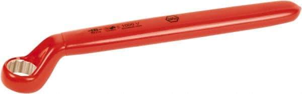 Wiha - 10mm 6 Point Insulated Offset Box Wrench - Single End, Chrome Vanadium Steel, Hi-Vis Red Finish - Top Tool & Supply