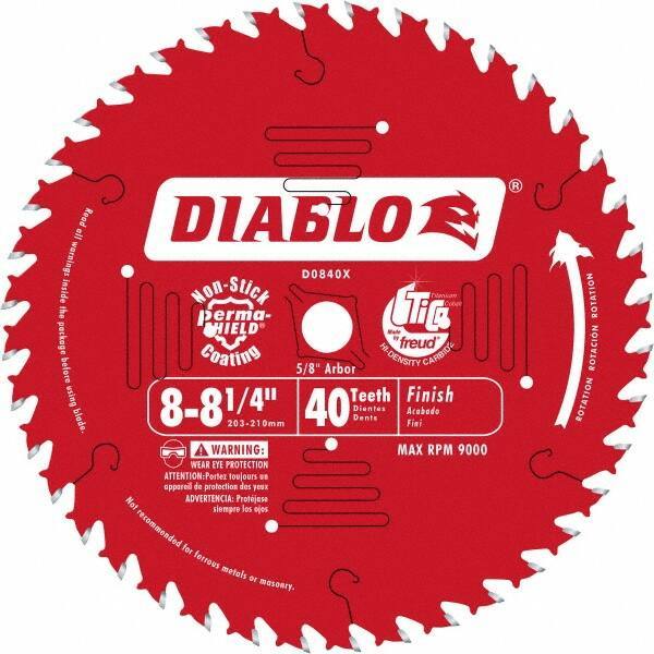 Freud - 8-1/4" Diam, 5/8" Arbor Hole Diam, 24 Tooth Wet & Dry Cut Saw Blade - Carbide-Tipped, Standard Round Arbor - Top Tool & Supply