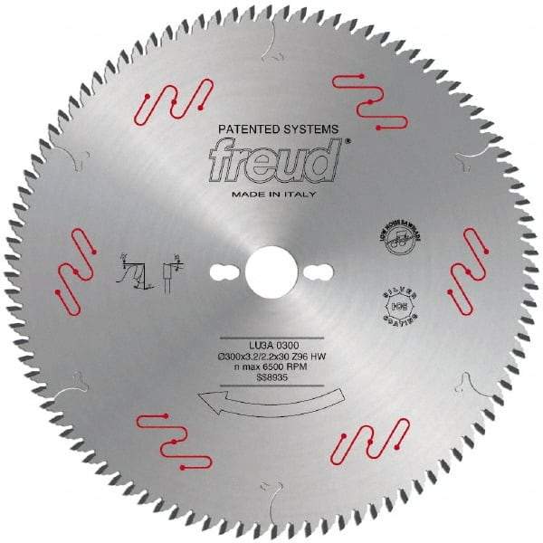 Freud - 220mm Diam, 30mm Arbor Hole Diam, 64 Tooth Wet & Dry Cut Saw Blade - Carbide-Tipped, Standard Round Arbor - Top Tool & Supply