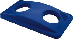 Rubbermaid - Rectangle Lid for Use with Rectangular Recycle Containers - Blue, For Slim Jim Trash Cans - Top Tool & Supply