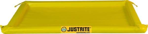 Justrite - 40 Gal Low Wall Berm - 2" High x 4' Wide x 8" Long - Top Tool & Supply