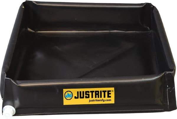 Justrite - 55 Gal Low Wall Berm - 4' Wide x 4" Long - Top Tool & Supply