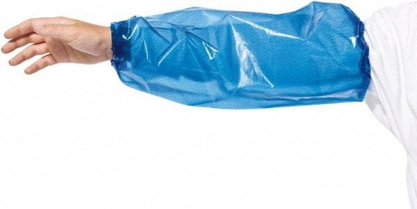 PolyConversions - Size Universal, Blue Polyolefin Sleeve - 18" Long Sleeve, Elastic Opening at Both Ends - Top Tool & Supply