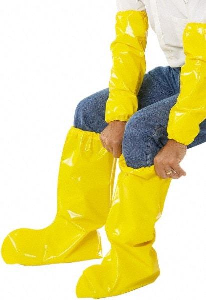 PolyConversions - Size L, Polyolefin, Non-Skid Boot Cover - Yellow, Chemical Resistant - Top Tool & Supply