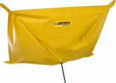 Justrite - 12' Diam, Square Roof Leak Diverter & Pipe Leak Diverter - 12' Long x 12' Wide, Yellow - Top Tool & Supply