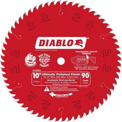 Freud - 10" Diam, 5/8" Arbor Hole Diam, 90 Tooth Wet & Dry Cut Saw Blade - Carbide-Tipped, Fine Finishing Action, Standard Round Arbor - Top Tool & Supply