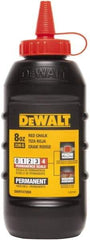 DeWALT - 8 oz Container Chalk Refill - Permanent Red - Top Tool & Supply