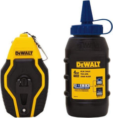 DeWALT - 30' Long Reel & Chalk Set - Blue, Includes 4 oz Blue Chalk - Top Tool & Supply