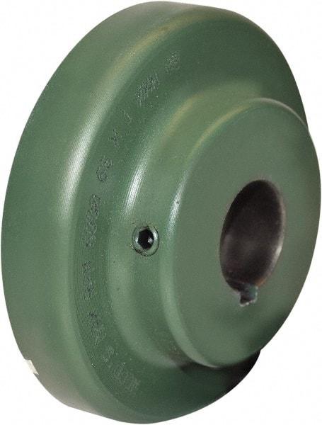 TB Wood's - 1-1/2" Max Bore Diam, 3/8" x 3/16" Keyway Width x Depth, 6-3/8" Hub, 9 Flexible Coupling Flange - 6-3/8" OD, 2-13/32" OAL, Cast Iron, Type S - Top Tool & Supply