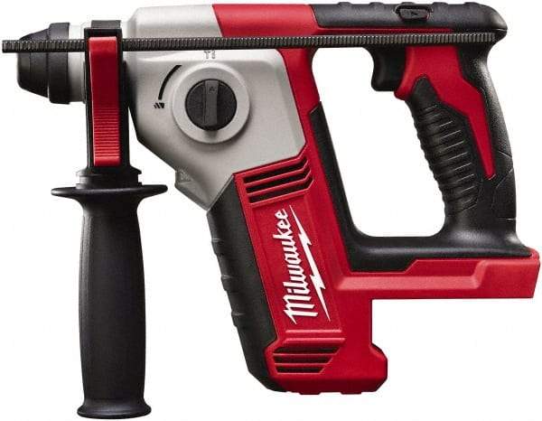 Milwaukee Tool - 18 Volt SDS Plus Chuck Cordless Rotary Hammer - 0 to 7,000 BPM, 0 to 1,300 RPM, Reversible - Top Tool & Supply