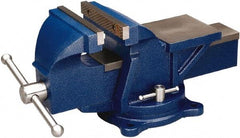 Wilton - 5" Jaw Width, 5" Opening Capacity, 2-1/2" Throat Depth, Steel Swivel Bench Vise - Bolt Down Base Attachment - Top Tool & Supply