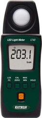 Extech - AAA Batteries, 40,000 FC, LCD Display, Color Corrected Photodiode, Light Meter - 3 Accuracy, Compatible with LED Lighting - Top Tool & Supply