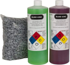 Burr King - Ceramic Carrier, Ceramic Abrasive, Polishing Tumbling Media - Triangle Shape - Top Tool & Supply