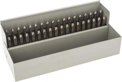 C.H. Hanson - 36 Piece, 3/32" Character Steel Stamp Set - Letters & Figures, Standard - Top Tool & Supply