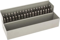 C.H. Hanson - 36 Piece, 1/8" Character Steel Stamp Set - Letters & Figures, Standard - Top Tool & Supply