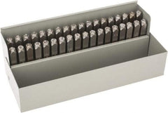 C.H. Hanson - 36 Piece, 1/4" Character Steel Stamp Set - Letters & Figures, Standard - Top Tool & Supply